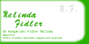 melinda fidler business card